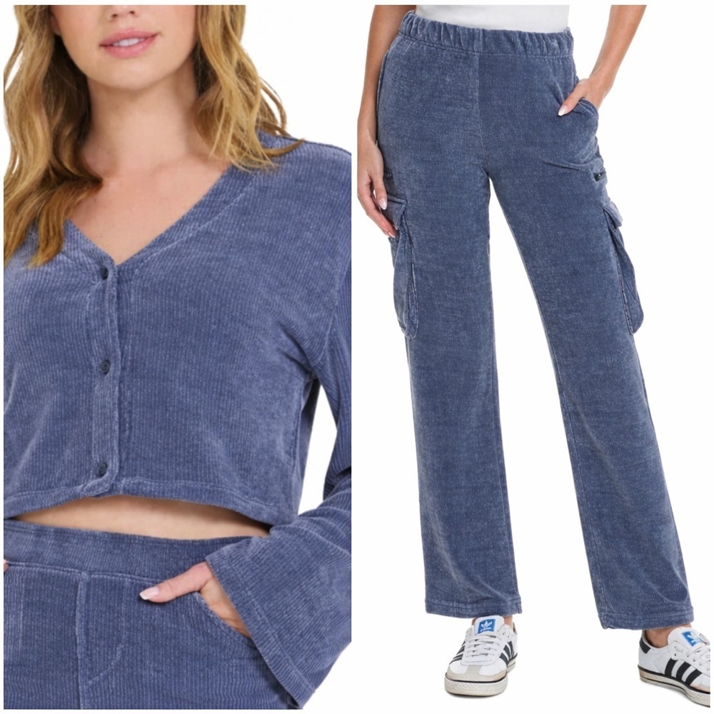 NWT Vintage Havana Brush Cord Cardigan and cargo pants set size small